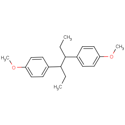 Benzene,1,1-(1,2-diethyl-1,2-ethanediyl)bis[4-methoxy-Structure,130-78-9Structure Benzene,1,1-(1,2-diethyl-1,2-ethanediyl)bis[4-methoxy- Structure,130-78-9Structure