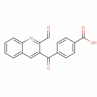 4-(2-Formylquinoline-3-carbonyl)benzoic acidStructure,131124-59-9Structure 4-(2-Formylquinoline-3-carbonyl)benzoic acid Structure,131124-59-9Structure