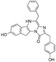 1H-imidazo[1,2-a]indeno[1,2-e]pyrazin-1-one, 5,10-dihydro-8-hydroxy-2-[(4-hydroxyphenyl)methyl]-4-(phenylmethyl)- Structure,132063-57-1Structure