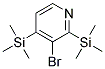 Pyridine, 3-bromo-2,4-bis(trimethylsilyl)-(9ci)Structure,134391-69-8Structure Pyridine, 3-bromo-2,4-bis(trimethylsilyl)-(9ci) Structure,134391-69-8Structure