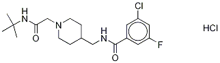 N-((1-(2-(叔丁基氨基)-2-氧代乙基)哌啶-4-基)甲基)-3-氯-5-氟苯甲酰胺-d9鹽酸鹽結(jié)構(gòu)式_1346604-21-4結(jié)構(gòu)式