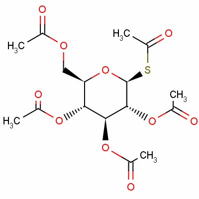 1,2,3,4,6-五-O-乙?；?1-硫代β-D-吡喃葡萄糖結(jié)構(gòu)式_13639-50-4結(jié)構(gòu)式