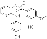 N-[2-[(4-羥基苯基)氨基]-3-吡啶]-4-甲氧基苯磺酰胺鹽酸鹽結(jié)構(gòu)式_141450-48-8結(jié)構(gòu)式