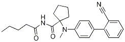 N-[(2-氰基[1,1-聯(lián)苯]-4-基)甲基]-1-[(1-氧代戊基)氨基]環(huán)戊烷羧酰胺結構式_141745-71-3結構式