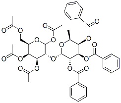 1,3,4,6-Tetra-o-acetyl-2-(2’,3’,4’-tri-o-benzoyl-alpha-l-fucopyranosyl)-galactopyranoseStructure,141990-06-9Structure 1,3,4,6-Tetra-o-acetyl-2-(2’,3’,4’-tri-o-benzoyl-alpha-l-fucopyranosyl)-galactopyranose Structure,141990-06-9Structure