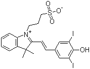2-[2-(4-羥基-3,5-二碘苯基)乙烯基]-3,3-二甲基-1-(3-磺丙基)-3H-吲哚內(nèi)鹽結(jié)構(gòu)式_145876-11-5結(jié)構(gòu)式