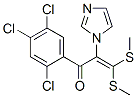 2-Propen-1-one, 2-(1h-imidazol-1-yl)-3,3-bis(methylthio)-1-(2,4,5-trichlorophenyl)-Structure,145935-21-3Structure 2-Propen-1-one, 2-(1h-imidazol-1-yl)-3,3-bis(methylthio)-1-(2,4,5-trichlorophenyl)- Structure,145935-21-3Structure