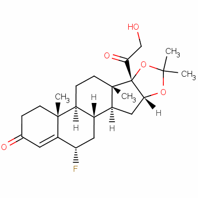 6-Alpha-fluoro-21-hydroxy-16alpha,17alpha-isopropylidenedioxypregn-4-ene-3,20-dioneStructure,1526-01-8Structure 6-Alpha-fluoro-21-hydroxy-16alpha,17alpha-isopropylidenedioxypregn-4-ene-3,20-dione Structure,1526-01-8Structure