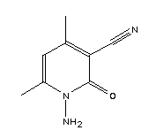 1-氨基-4,6-二甲基-2-氧代-1,2-二氫吡啶-3-甲腈結(jié)構(gòu)式_1562-12-5結(jié)構(gòu)式