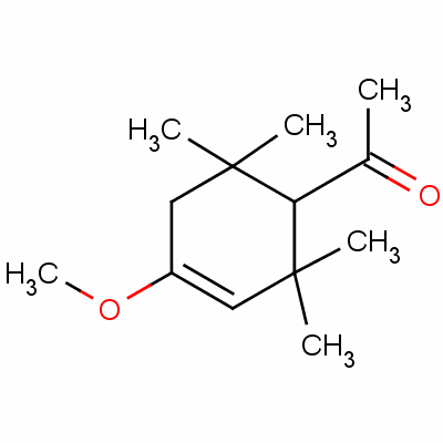 Ethanone, 1-(4-methoxy-2,2,6,6-tetramethyl-3-cyclohexen-1-yl)-Structure,16556-48-2Structure Ethanone, 1-(4-methoxy-2,2,6,6-tetramethyl-3-cyclohexen-1-yl)- Structure,16556-48-2Structure