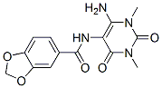 1,3-Benzodioxole-5-carboxamide, n-(6-amino-1,2,3,4-tetrahydro-1,3-dimethyl-2,4-dioxo-5-pyrimidinyl)-Structure,166115-71-5Structure 1,3-Benzodioxole-5-carboxamide, n-(6-amino-1,2,3,4-tetrahydro-1,3-dimethyl-2,4-dioxo-5-pyrimidinyl)- Structure,166115-71-5Structure