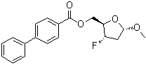甲基-2,3-二脫氧-3-氟-5-O-(4-苯基苯甲?；?-ALPHA-D-赤式戊呋喃糖苷結(jié)構(gòu)式_168786-98-9結(jié)構(gòu)式