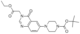 1-N-Boc-4-(3-乙氧基羰基甲基-4-氧代-3,4-二氫-喹唑啉-6-基)哌嗪結構式_183622-37-9結構式
