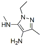 1H-pyrazole-4,5-diamine, 1-ethyl-n5,3-dimethyl-Structure,184173-41-9Structure 1H-pyrazole-4,5-diamine, 1-ethyl-n5,3-dimethyl- Structure,184173-41-9Structure