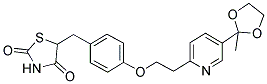 5-[4-[2-[5-(2-甲基-1,3-二氧雜烷-2-基)-2-吡啶]乙氧基]芐基]-2,4-噻唑烷二酮結構式_184766-66-3結構式