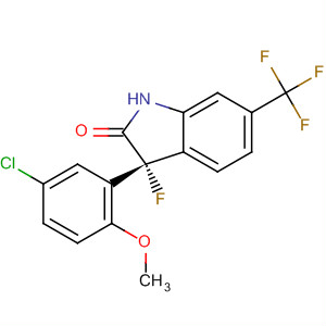 (3R)-3-(5-chloro-2-methoxyphenyl)-3-fluoro-6-(trifluoromethyl)-1,3-dihydro-2h-indol-2-oneStructure,187523-36-0Structure (3R)-3-(5-chloro-2-methoxyphenyl)-3-fluoro-6-(trifluoromethyl)-1,3-dihydro-2h-indol-2-one Structure,187523-36-0Structure