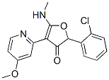 3(2H)-furanone, 2-(2-chlorophenyl)-4-(4-methoxy-2-pyridinyl)-5-(methylamino)-Structure,187592-11-6Structure 3(2H)-furanone, 2-(2-chlorophenyl)-4-(4-methoxy-2-pyridinyl)-5-(methylamino)- Structure,187592-11-6Structure