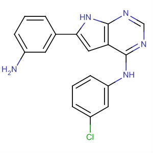 6-(3-氨基-苯基)-4-(3-氯-苯胺)-7h-吡咯并[2,3-d]嘧啶結(jié)構(gòu)式_187723-97-3結(jié)構(gòu)式