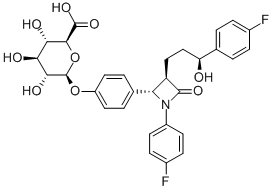 4-[(2S,3R)-1-(4-氟苯基)-3-[(3S)-3-(4-氟苯基)-3-羥基丙基]-4-氧代-2-氮雜環(huán)丁基]苯基beta-D-吡喃葡糖苷酸結(jié)構(gòu)式_190448-57-8結(jié)構(gòu)式
