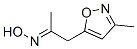 2-Propanone,1-(3-methyl-5-isoxazolyl)-,oxime(8ci)Structure,19986-26-6Structure 2-Propanone,1-(3-methyl-5-isoxazolyl)-,oxime(8ci) Structure,19986-26-6Structure