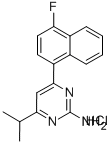 4-(4-Fluoro-1-naphthalenyl)-6-(1-methylethyl)-2-pyrimidinamine hydrochlorideStructure,199864-87-4Structure 4-(4-Fluoro-1-naphthalenyl)-6-(1-methylethyl)-2-pyrimidinamine hydrochloride Structure,199864-87-4Structure