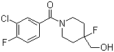 N-(3-氯-4-氟苯甲?；?-4-氟-4-n-(3-氯-4-氟苯甲?；?-4-氟-4-羥基甲基哌啶結(jié)構(gòu)式_208111-36-8結(jié)構(gòu)式