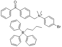 N-(4-[苯甲酰基]芐基)-n-(4-溴 苯基)-N,N-二甲基丁基三苯基硼酸銨結(jié)構(gòu)式_216067-09-3結(jié)構(gòu)式