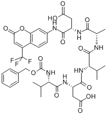Z-纈氨酰-天冬氨酰-丙氨酰-天冬氨酸-氨基三氟甲基香豆素結(jié)構(gòu)式_219138-08-6結(jié)構(gòu)式