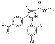 1-(2,4-Dichlorophenyl)-4-methyl-5-(4-nitrophenyl)-1h-pyrazole-3-carboxylic acid ethyl esterStructure,221385-24-6Structure 1-(2,4-Dichlorophenyl)-4-methyl-5-(4-nitrophenyl)-1h-pyrazole-3-carboxylic acid ethyl ester Structure,221385-24-6Structure
