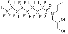 N-(2,3-二羥基丙基)-N-丙基-1,1,2,2,3,3,4,4,5,5,6,6,7,7,8,8-比氟-1-辛烷氨磺酸結(jié)構(gòu)式_2262-49-9結(jié)構(gòu)式