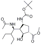 (1S,2S,3R,4R)-3-((R)-1-乙酰氨基-2-乙基丁基)-4-(叔丁氧基羰基氨基)-2-羥基環(huán)戊烷羧酸甲酯結構式_229614-05-5結構式
