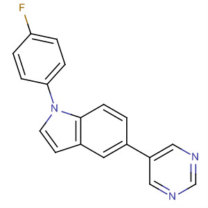 1-(4-Fluorophenyl)-5-(5-pyrimidinyl)-1h-indoleStructure,243467-83-6Structure 1-(4-Fluorophenyl)-5-(5-pyrimidinyl)-1h-indole Structure,243467-83-6Structure
