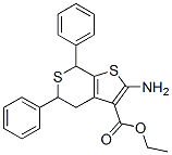 2-氨基-5,7-二苯基-4,7-二氫-5H-噻吩并[2,3-c]硫代吡喃-3-羧酸乙酯結(jié)構(gòu)式_24895-74-7結(jié)構(gòu)式