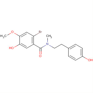 N-methyl-n-(2-[4-hydroxyphenyl]ethyl)-2-bromo-5-hydroxy-4-methoxybenzenecarboxamide Structure,24958-44-9Structure