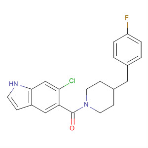 6-Chloro-(4-(4-fluorobenzyl) piperidinyl)indole-5-carboxamide Structure,251107-17-2Structure