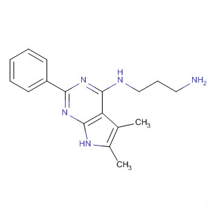 N1-(5,6-二甲基-2-苯基-7h-吡咯并[2,3-d]嘧啶-4-基)-1,3-丙二胺結(jié)構(gòu)式_251946-25-5結(jié)構(gòu)式