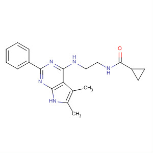 N-[2-[(5,6-二甲基-2-苯基-7h-吡咯并[2,3-d]嘧啶-4-基)氨基]乙基]環(huán)丙烷羧酰胺結(jié)構(gòu)式_251946-27-7結(jié)構(gòu)式