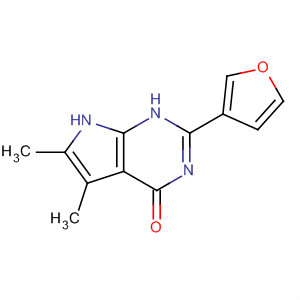 2-(3-呋喃)-3,7-二氫-5,6-二甲基-4H-吡咯并[2,3-d]嘧啶-4-酮結(jié)構(gòu)式_251946-99-3結(jié)構(gòu)式