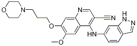 4-((1H-indazol-6-yl)amino)-6-methoxy-7-(3-morpholinopropoxy)quinoline-3-carbonitrileStructure,263170-58-7Structure 4-((1H-indazol-6-yl)amino)-6-methoxy-7-(3-morpholinopropoxy)quinoline-3-carbonitrile Structure,263170-58-7Structure