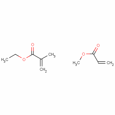 2-甲基-2-丙烯酸乙酯與2-丙烯酸甲酯的聚合物結(jié)構(gòu)式_26572-20-3結(jié)構(gòu)式