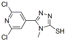 5-(2,6-Dichloro-4-pyridyl)-4-methyl-4H-1,2,4-triazole-3-thiolStructure,266679-15-6Structure 5-(2,6-Dichloro-4-pyridyl)-4-methyl-4H-1,2,4-triazole-3-thiol Structure,266679-15-6Structure