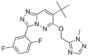 3-(2,5-二氟苯基)-7-(1,1-二甲基乙基)-6-[(1-甲基-1H-1,2,4-噻唑-5-基)甲氧基]-1,2,4-噻唑并[4,3-b]吡噠嗪結(jié)構(gòu)式_286456-42-6結(jié)構(gòu)式