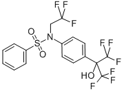 N-(2,2,2-三氟乙基)-N-[4-[2,2,2-三氟-1-羥基-1-(三氟甲基)乙基]苯基]-苯磺酰胺結(jié)構(gòu)式_293754-55-9結(jié)構(gòu)式