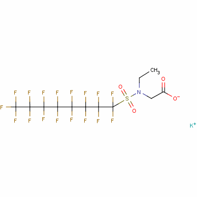 N-ethyl-n-(heptadecafluorooctyl-so2)glyc in k salt,42 wt% in h2o/2-butoxyethanolStructure,2991-51-7Structure N-ethyl-n-(heptadecafluorooctyl-so2)glyc in k salt,42 wt% in h2o/2-butoxyethanol Structure,2991-51-7Structure