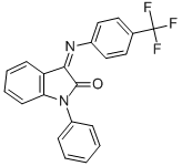 (Z)-1-苯基-3-(4-(三氟甲基)苯基亞氨基)-2-吲哚啉酮結(jié)構(gòu)式_303984-47-6結(jié)構(gòu)式