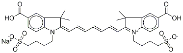 1,1’-Bis-(4-sulfobutyl)-indotricarbocyanine-5,5’-dicarboxylic acid monosodium salt;Structure,308127-43-7Structure 1,1’-Bis-(4-sulfobutyl)-indotricarbocyanine-5,5’-dicarboxylic acid monosodium salt; Structure,308127-43-7Structure