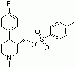 4-(4-氟苯)-1-甲基-3-[(4-甲苯磺酰氧基)甲基]哌啶結(jié)構(gòu)式_317323-77-6結(jié)構(gòu)式