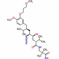 Benzeneoctanamide, n-(3-amino-2,2-dimethyl-3-oxopropyl)- δ-azido-γ-hydroxy-4-methoxy-3-(3-methoxypropoxy)- α, ζ-bis(1-methylethyl)-, (αs, γs, δs, ζs)-Structure,324763-47-5Structure Benzeneoctanamide, n-(3-amino-2,2-dimethyl-3-oxopropyl)- δ-azido-γ-hydroxy-4-methoxy-3-(3-methoxypropoxy)- α, ζ-bis(1-methylethyl)-, (αs, γs, δs, ζs)- Structure,324763-47-5Structure
