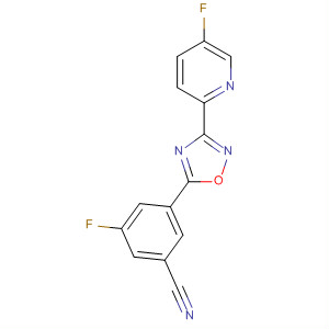 3-氟-5-[3-(5-氟吡啶-2-基)-1,2,4-噁二唑-5-基]苯甲腈結(jié)構(gòu)式_327056-26-8結(jié)構(gòu)式