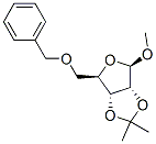 1-甲氧基-2,3-O-異亞丙基-5-芐氧基-beta-D-呋喃核糖苷結(jié)構(gòu)式_33019-63-5結(jié)構(gòu)式